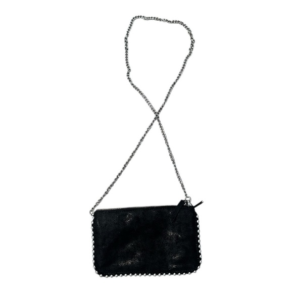 Black Minimalist Crossbody Bag with Diagonal‎ Strap - Picture 1 of 7